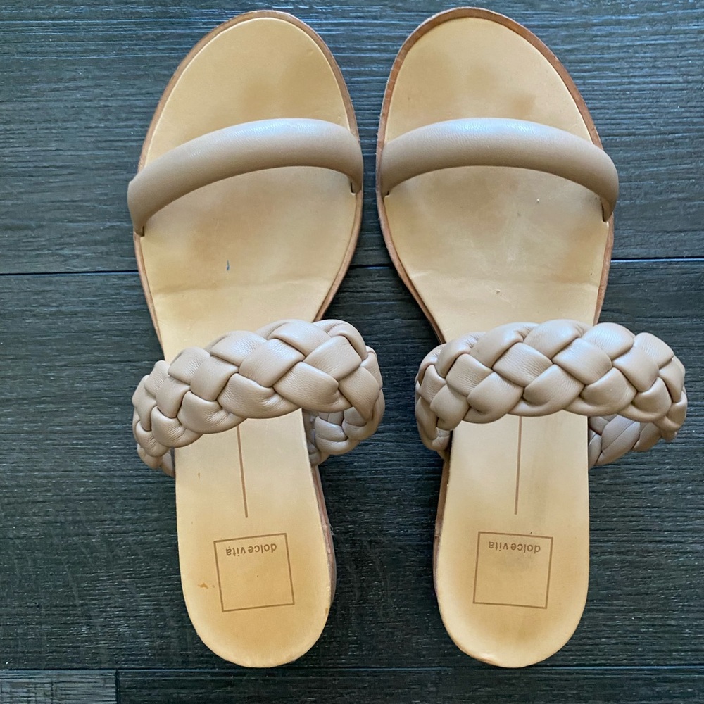 Dolce Vita Beige Braided Sandals